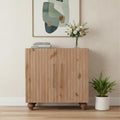 Brown Solid Wood Two Drawer Sideboard - 32-inch