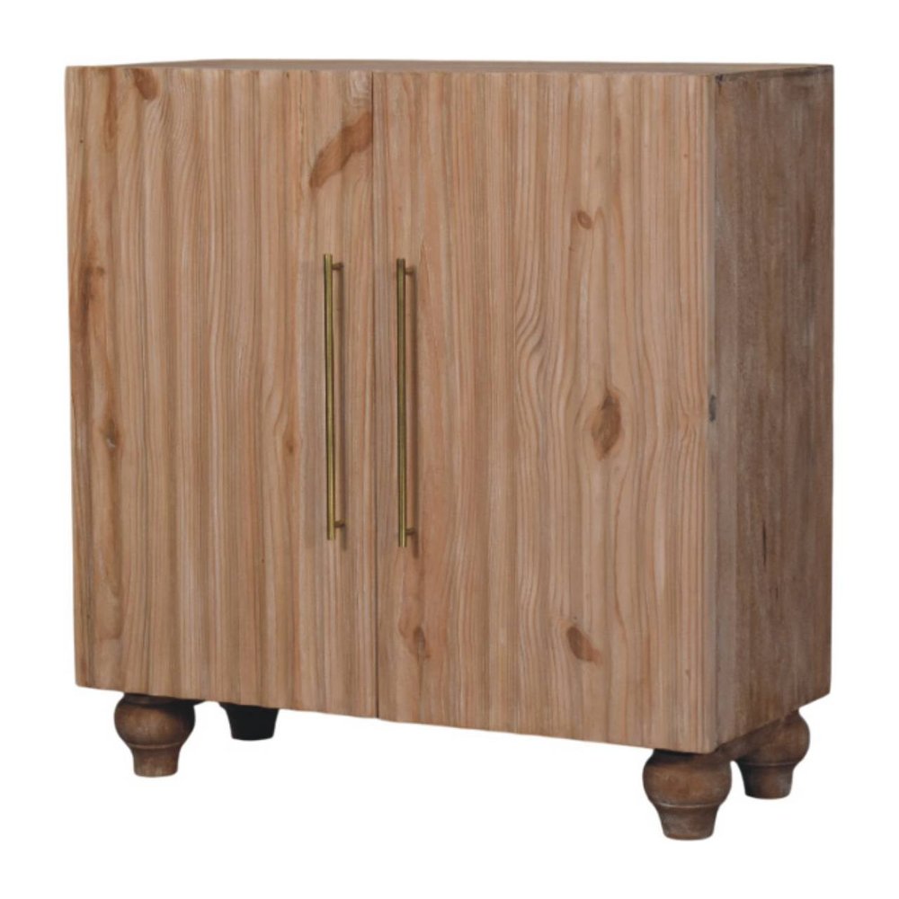 Brown Solid Wood Two Drawer Sideboard - 32-inch
