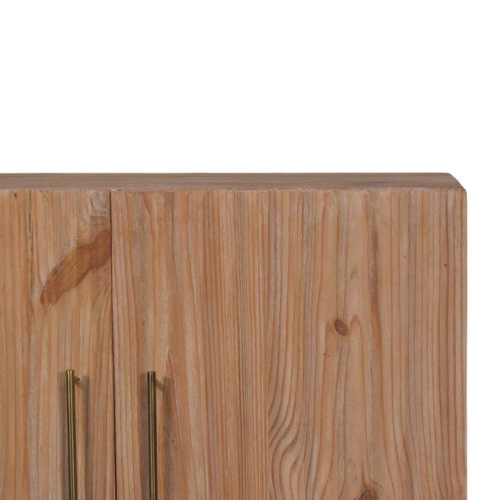 Brown Solid Wood Two Drawer Sideboard - 32-inch