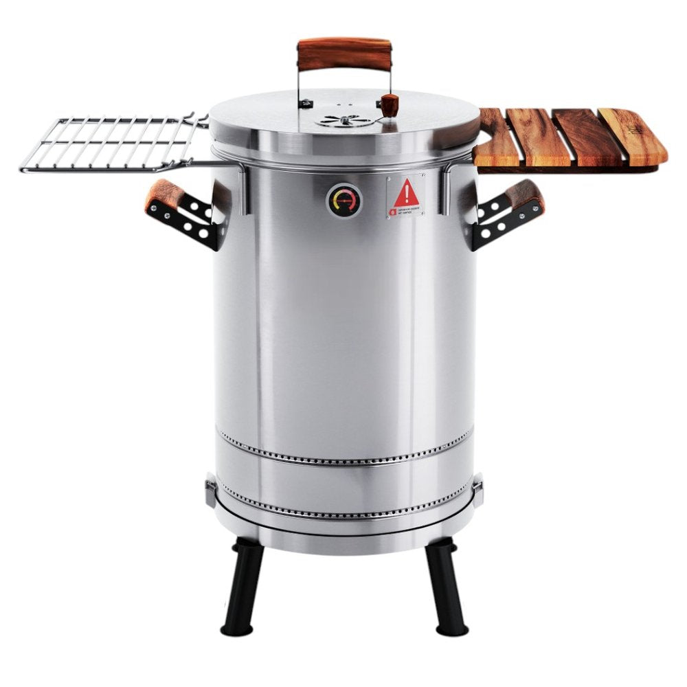 Silver Stainless Steel Portable Smoker Barrel - 23 X 14-inch