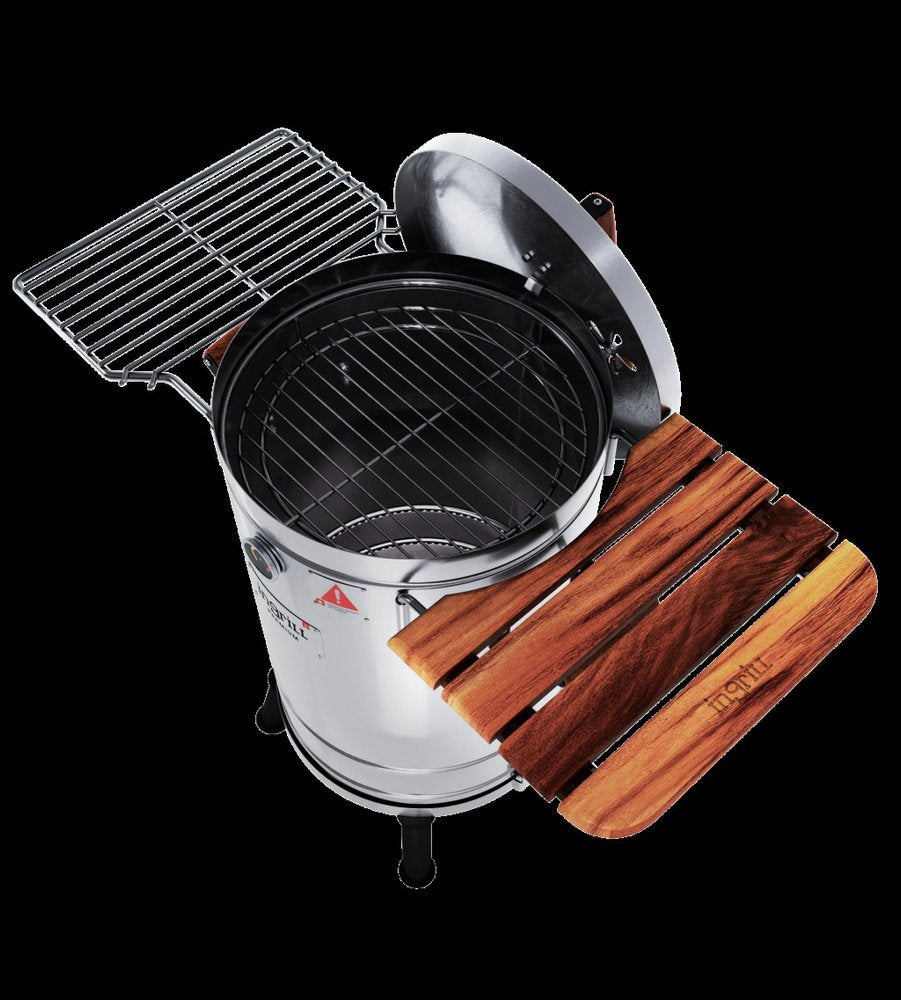 Silver Stainless Steel Portable Smoker Barrel - 23 X 14-inch
