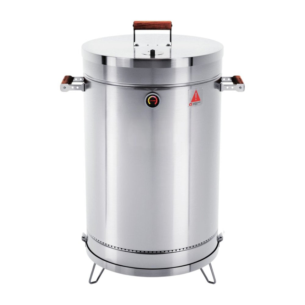 Silver Stainless Steel Portable Smoker Barrel - 31 X 18-inch