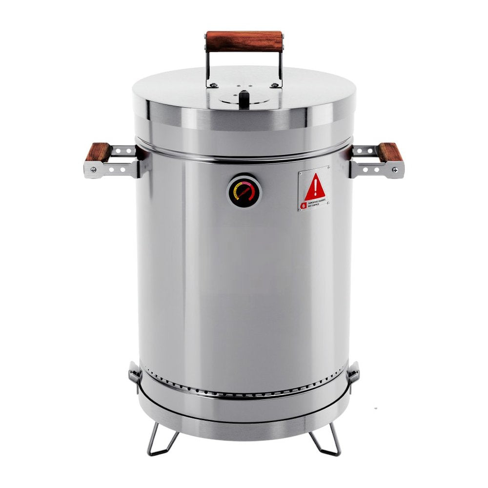 Silver Stainless Steel Portable Smoker Barrel - 18 X 12-inch