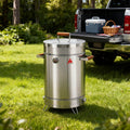 Silver Stainless Steel Portable Smoker Barrel - 25 X 14-inch
