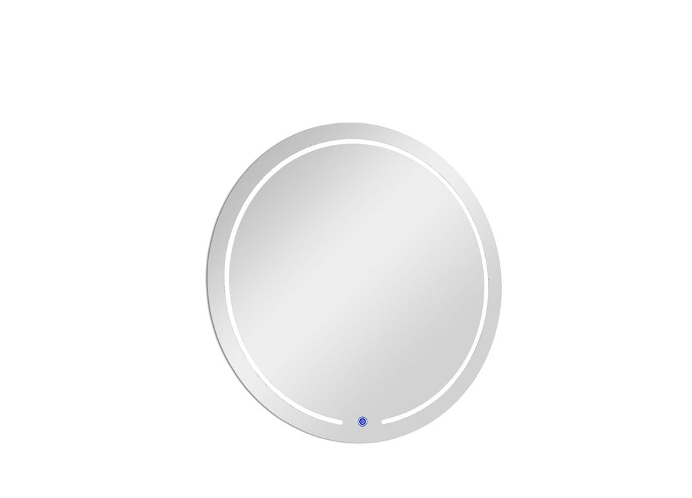 Clear Round Lighted Frameless Bathroom Vanity Mirror - 39-inch