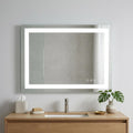 Lighted Frameless Bathroom Vanity Mirror - 28-inch