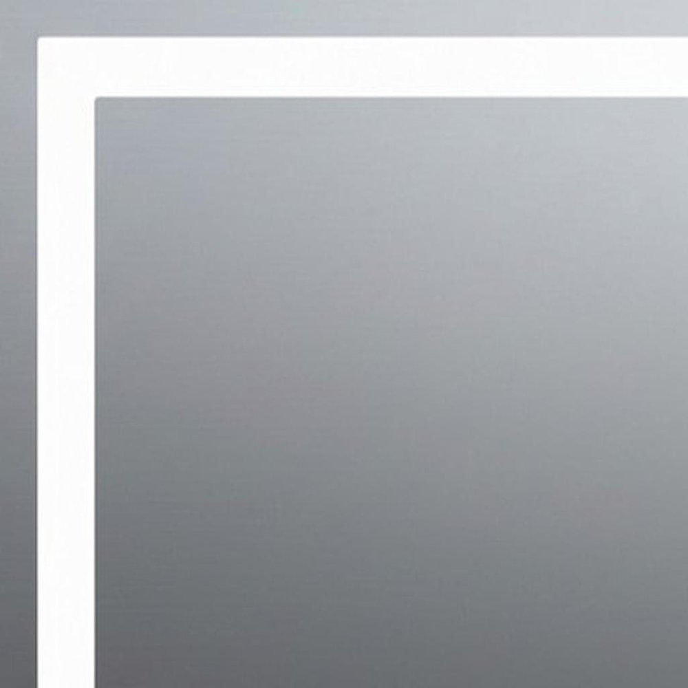 Lighted Frameless Bathroom Vanity Mirror - 32-inch