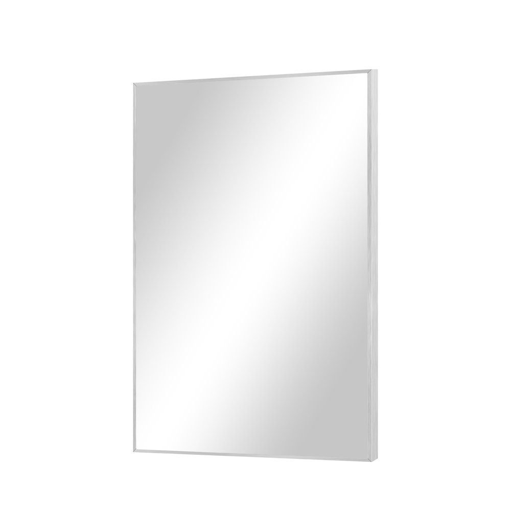 Silver Aluminum Framed Bathroom Vanity Mirror - 38-inch