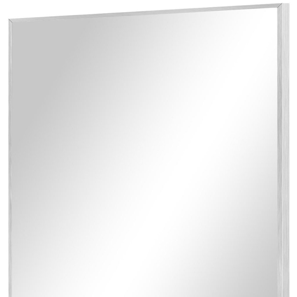 Silver Aluminum Framed Bathroom Vanity Mirror - 38-inch