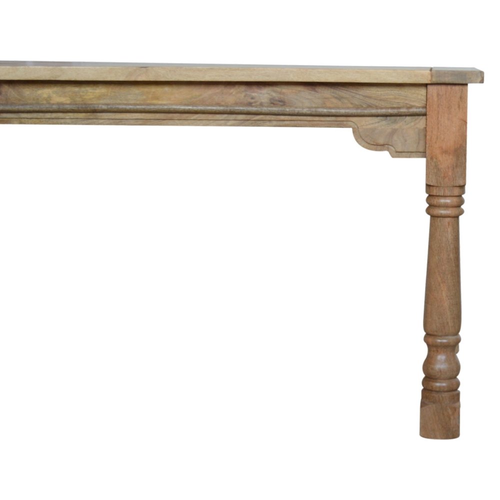 Brown Solid Wood Self-Storing Leaf Extendable Dining Table - 65-inch