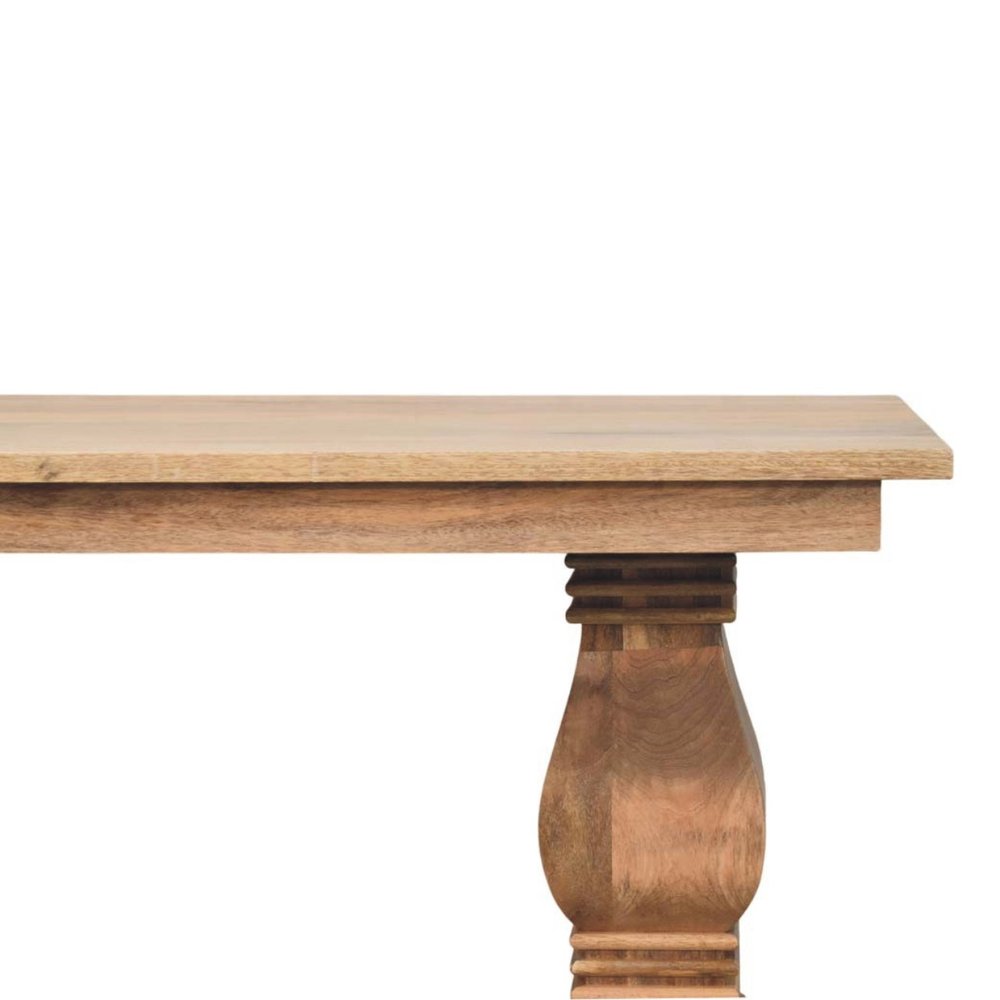 Brown Solid Wood Double Pedestal Base Dining Table - 71-inch