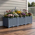 Blue Recycled Plastic Rectangular Planter Box - 15 X 47-inch