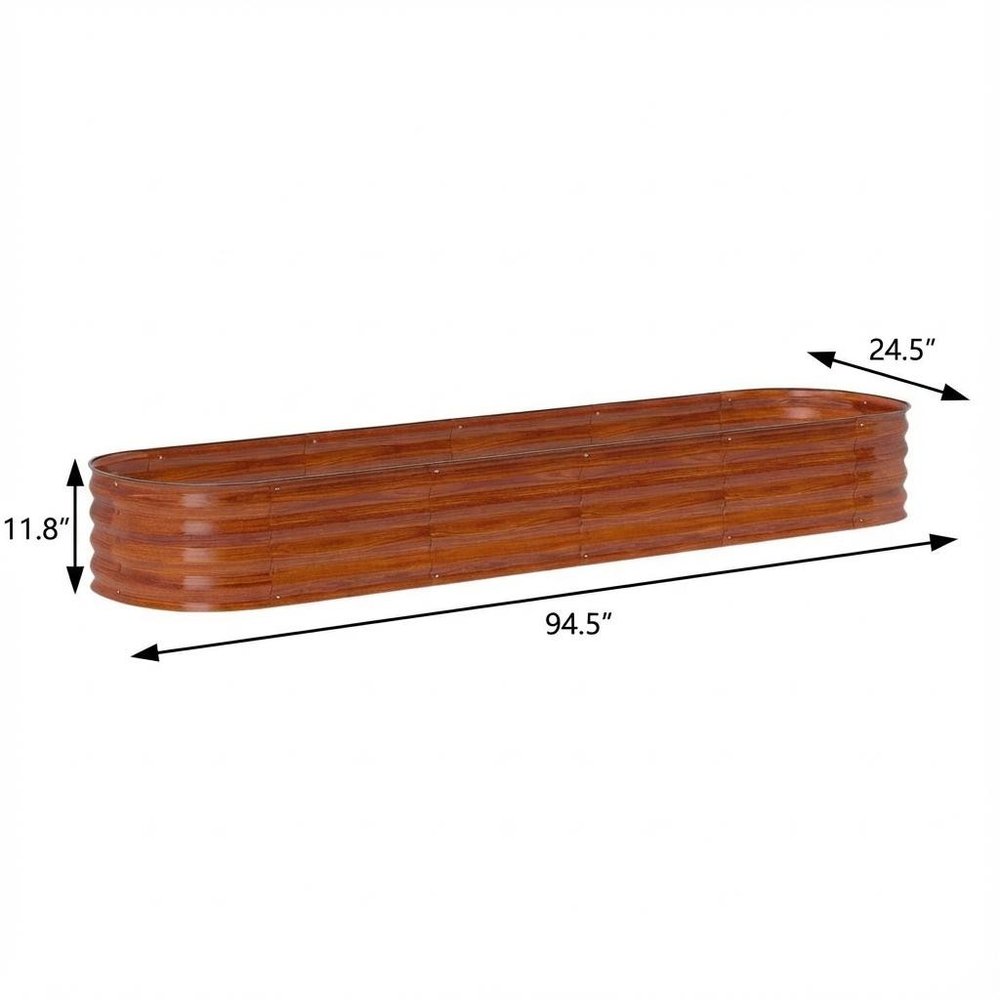 Brown Steel Rectangular Planter Box - 12 X 95-inch