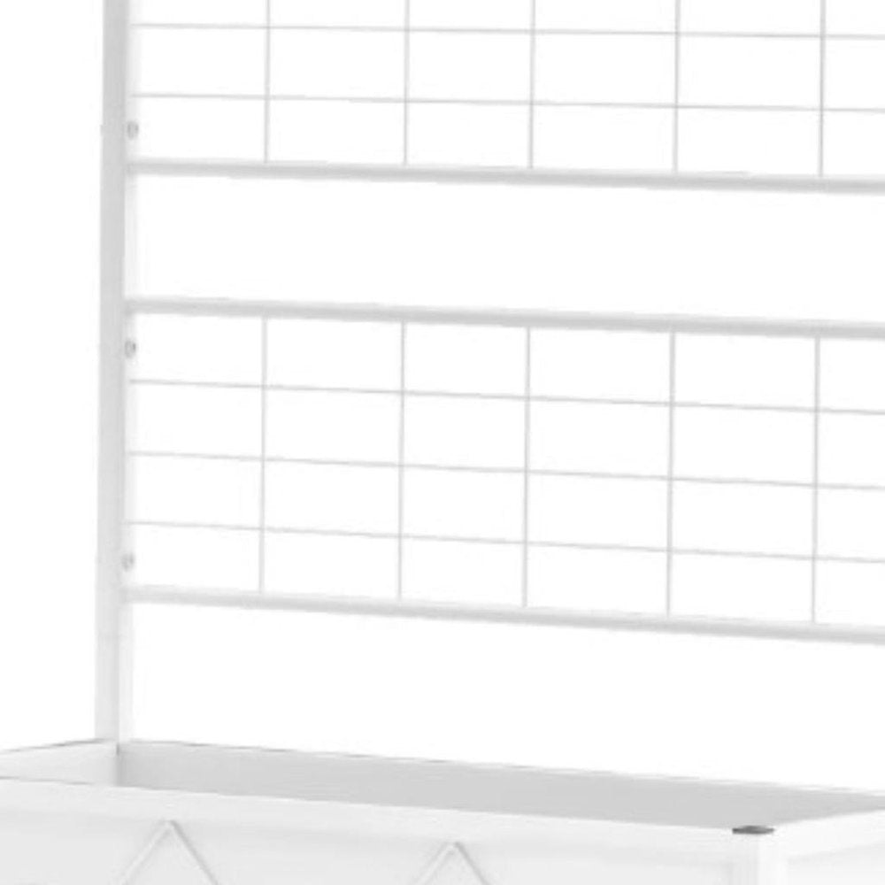 White Steel Rectangular Planter Box - 47 X 35-inch