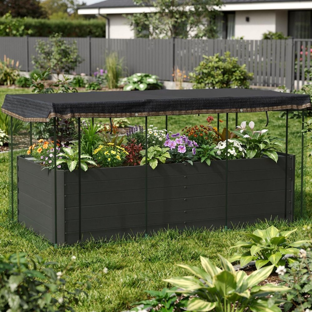Green Steel Rectangular Planter Box - 43 X 91-inch
