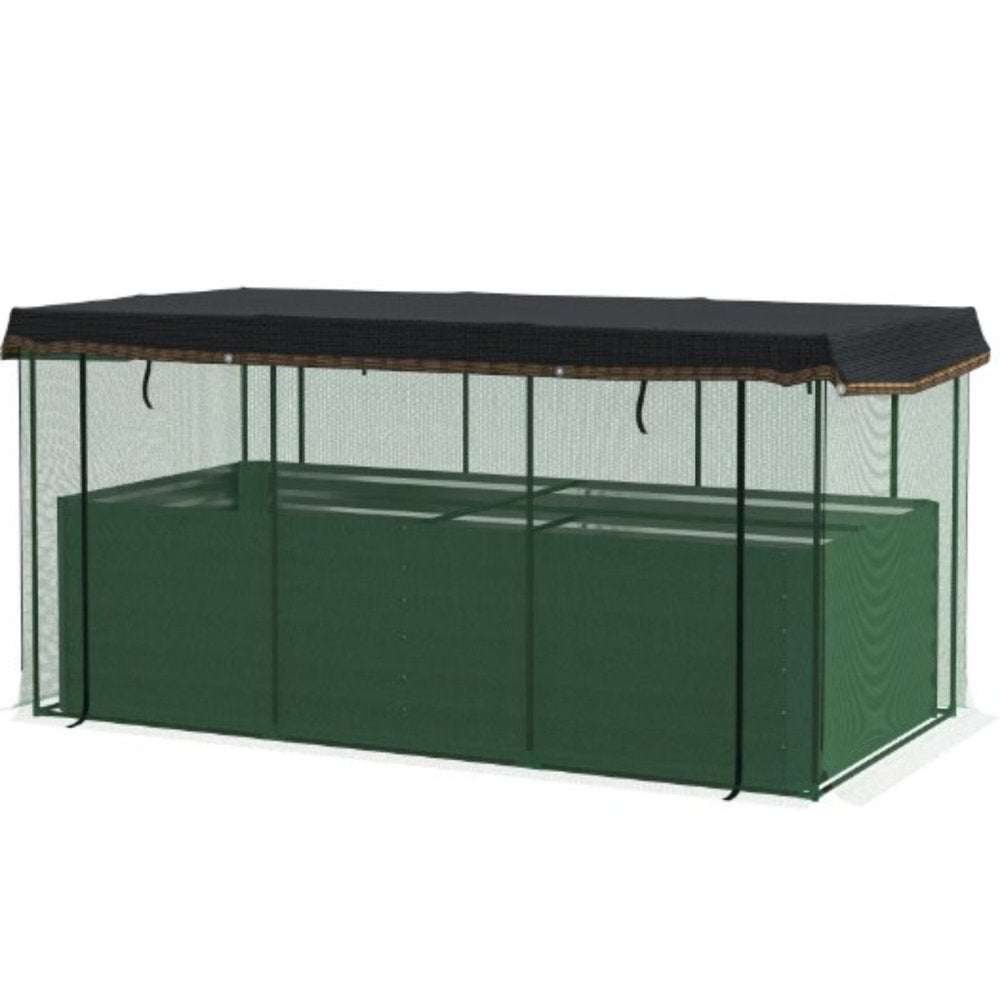 Green Steel Rectangular Planter Box - 43 X 91-inch