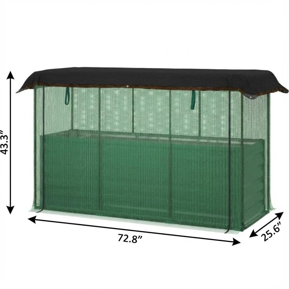 Green Steel Rectangular Planter Box - 43 X 73-inch