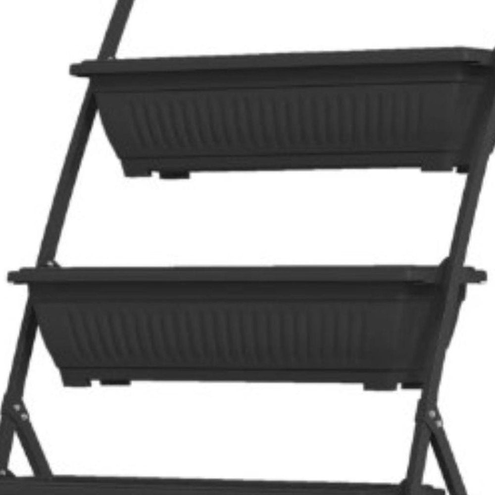 Black Recycled Plastic Rectangular Planter Box - 64 X 30-inch