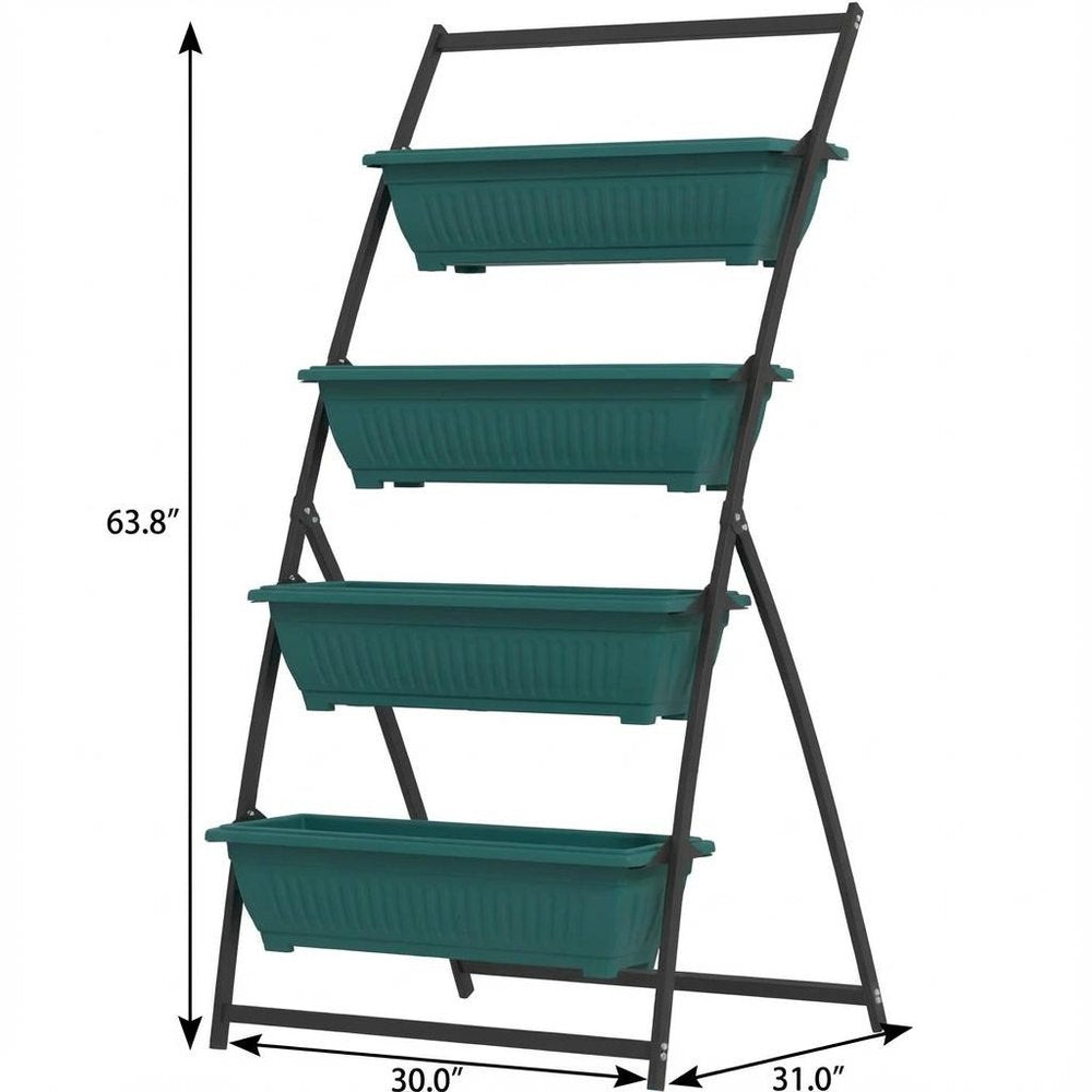 Green Recycled Plastic Rectangular Planter Box - 64 X 30-inch