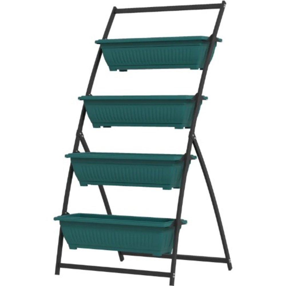 Green Recycled Plastic Rectangular Planter Box - 64 X 30-inch