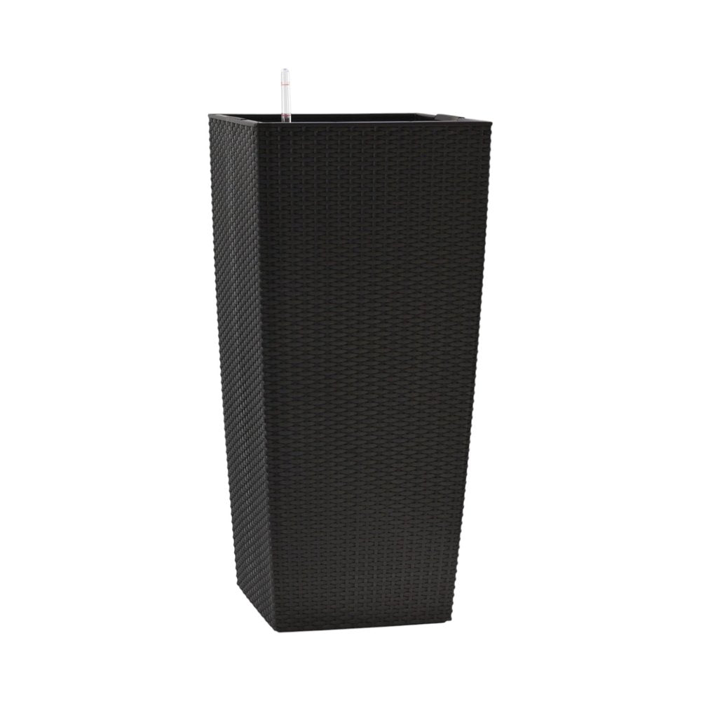 Black Recycled Plastic Rectangular Self Watering Planter Box - 30 X 15-inch