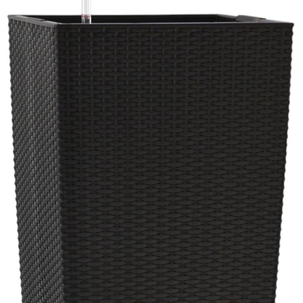 Black Recycled Plastic Rectangular Self Watering Planter Box - 30 X 15-inch