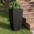 Black Recycled Plastic Rectangular Self Watering Planter Box - 30 X 15-inch