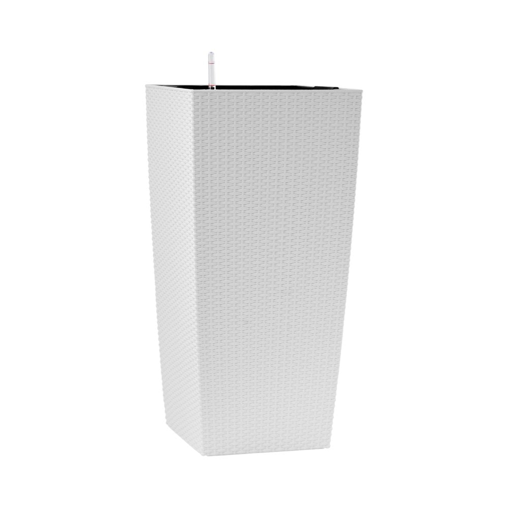 White Recycled Plastic Rectangular Self Watering Planter Box - 30 X 15-inch