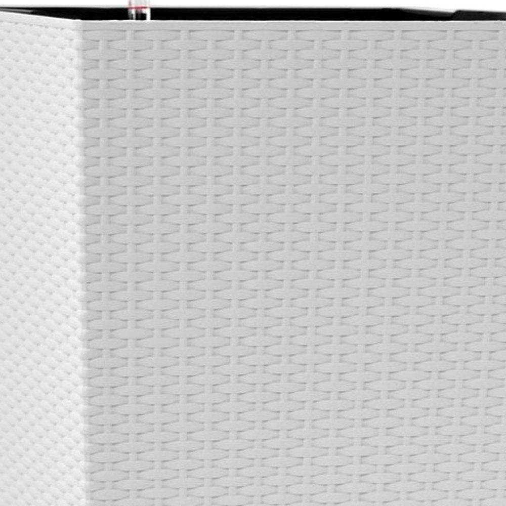 White Recycled Plastic Rectangular Self Watering Planter Box - 30 X 15-inch