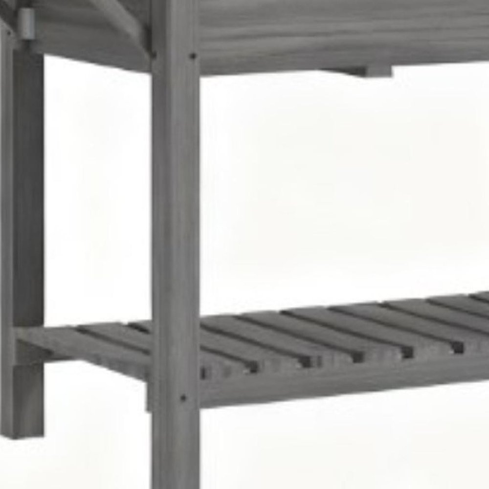 Light Gray Wood Rectangular Planter Box - 31 X 82-inch