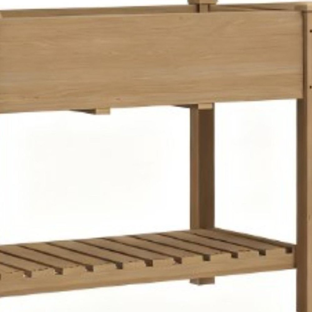 Brown Wood Rectangular Planter Box - 31 X 82-inch