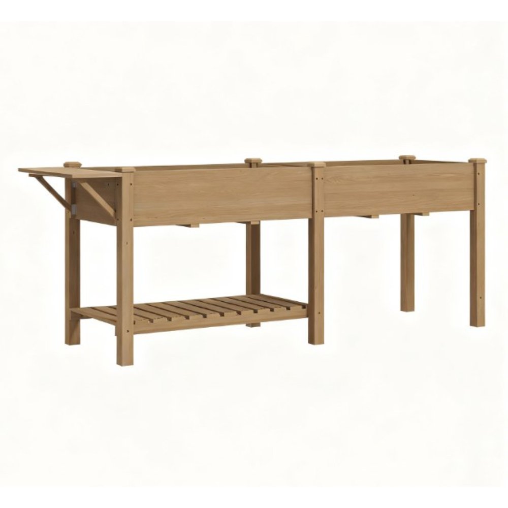 Brown Wood Rectangular Planter Box - 31 X 82-inch