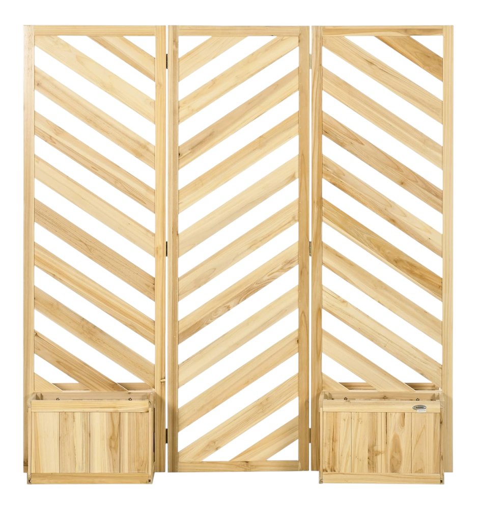 Brown Wood Rectangular Planter Box - 65 X 62-inch
