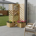 Brown Wood Rectangular Planter Box - 65 X 62-inch