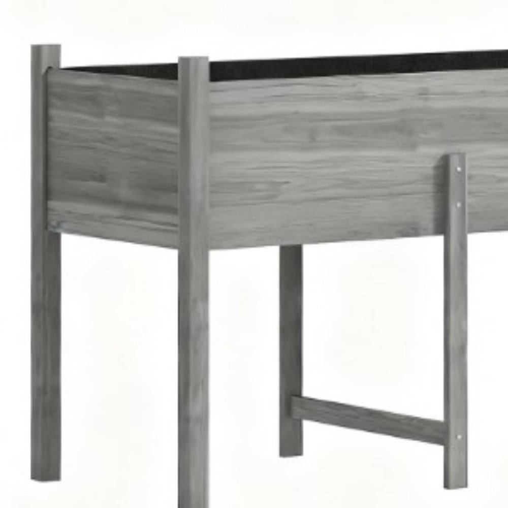 Light Gray Wood Rectangular Planter Box - 32 X 89-inch