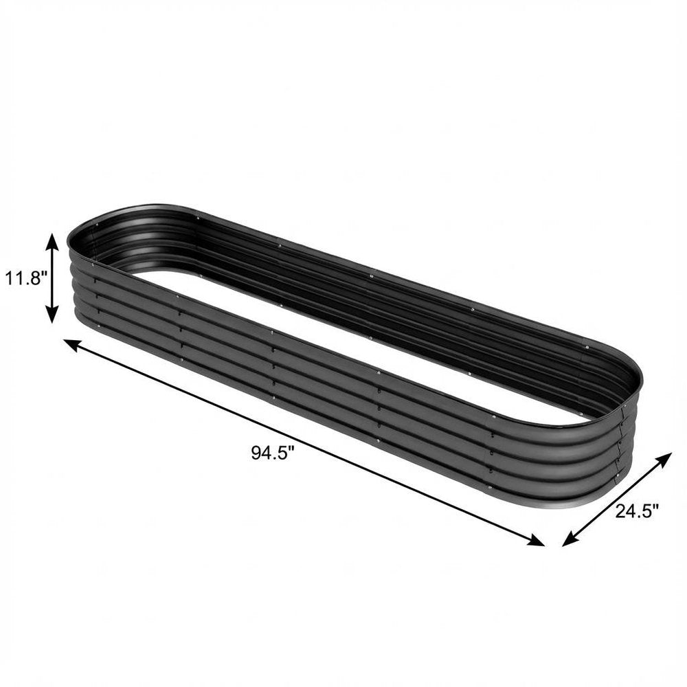 Light Gray Steel Rectangular Planter Box - 12 X 95-inch
