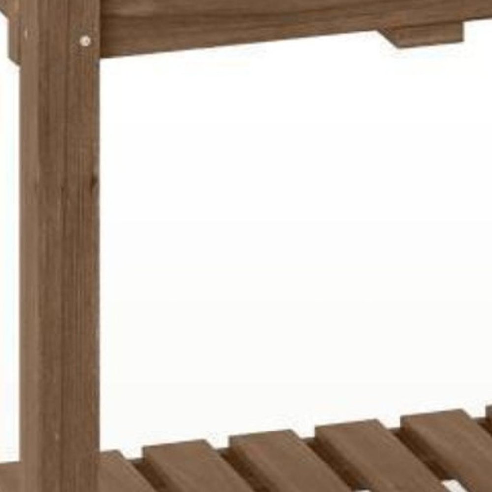 Brown Wood Rectangular Planter Box - 34 X 57-inch