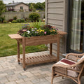 Brown Wood Rectangular Planter Box - 34 X 57-inch