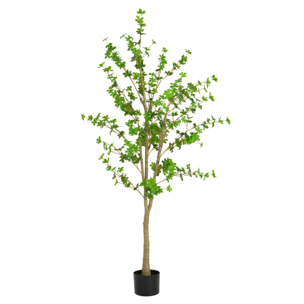 Green Artificial in Cylindrical Black Pot - 76-inch