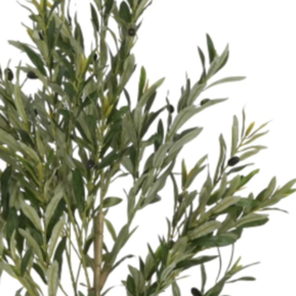 Green Artificial Olive Tree in Cylindrical Black Pot - 71-inch