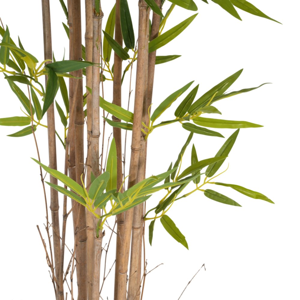 Green Artificial Bamboo Tree in Cylindrical Black Pot - 70-inch