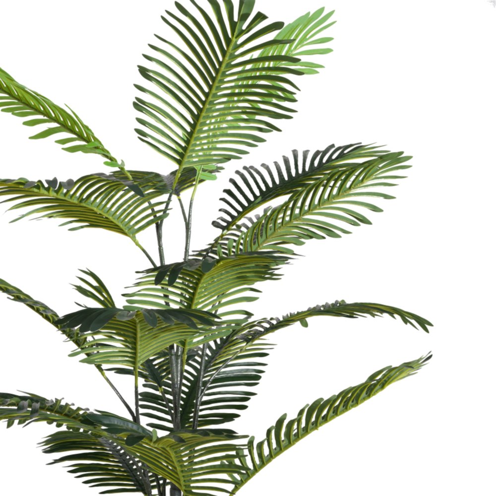 Green Artificial Palm Tree in Cylindrical Black Pot - 86-inch