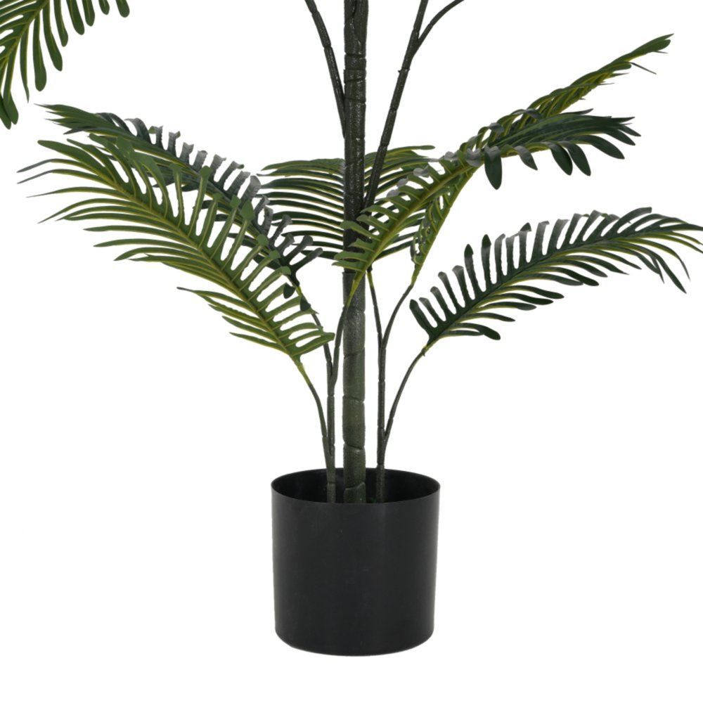 Green Artificial Palm Tree in Cylindrical Black Pot - 86-inch