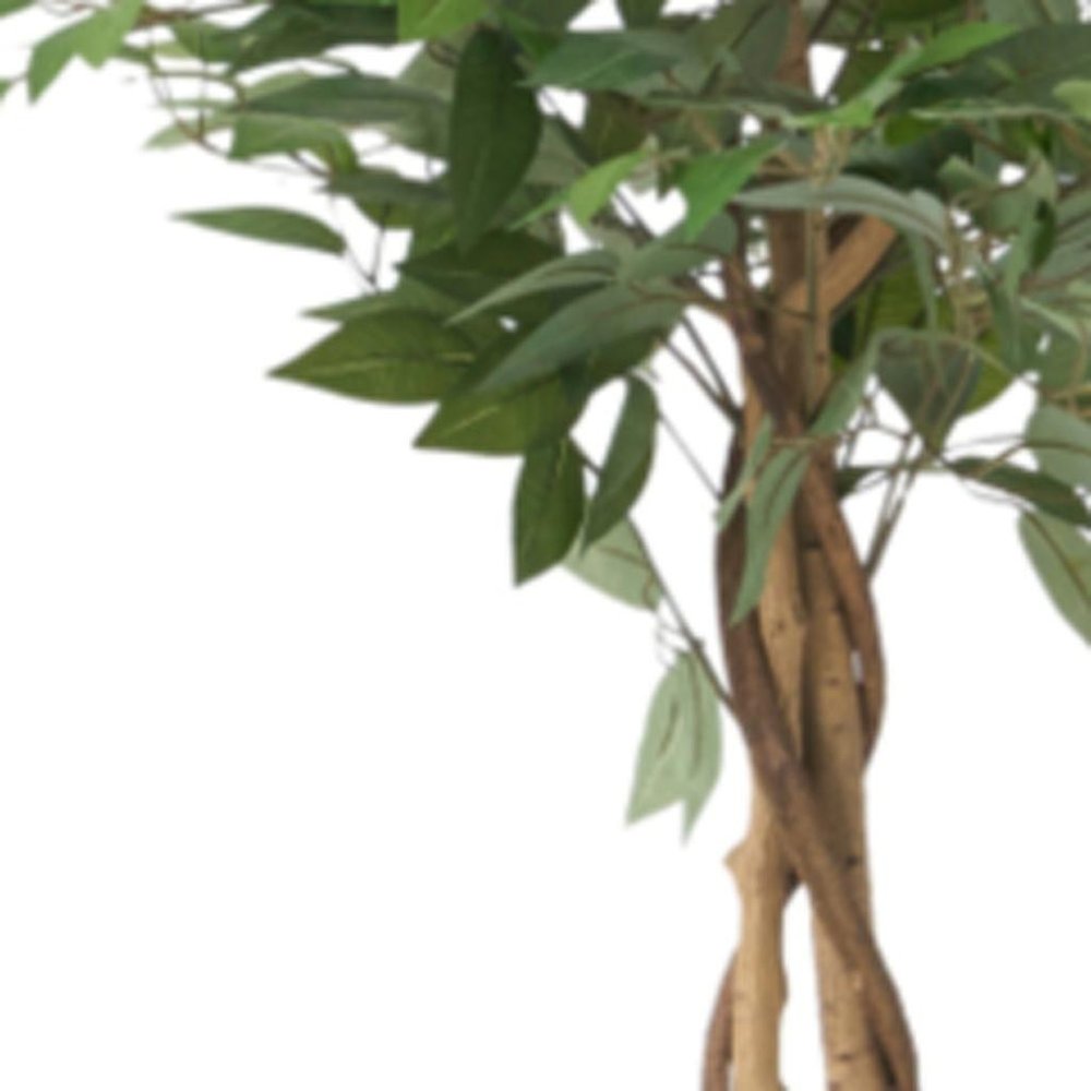 Green Artificial Ficus Tree in Cylindrical Black Pot - 59-inch