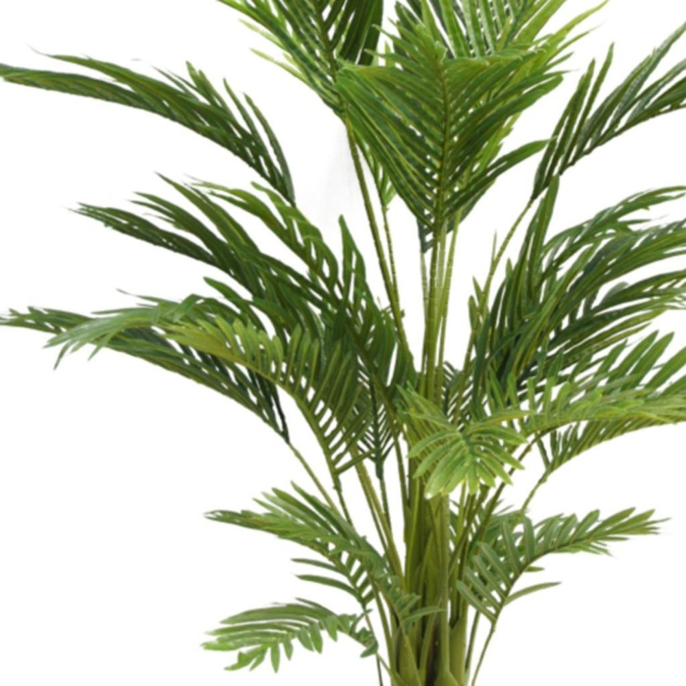 Green Artificial Palm Tree in Cylindrical Black Pot - 59-inch