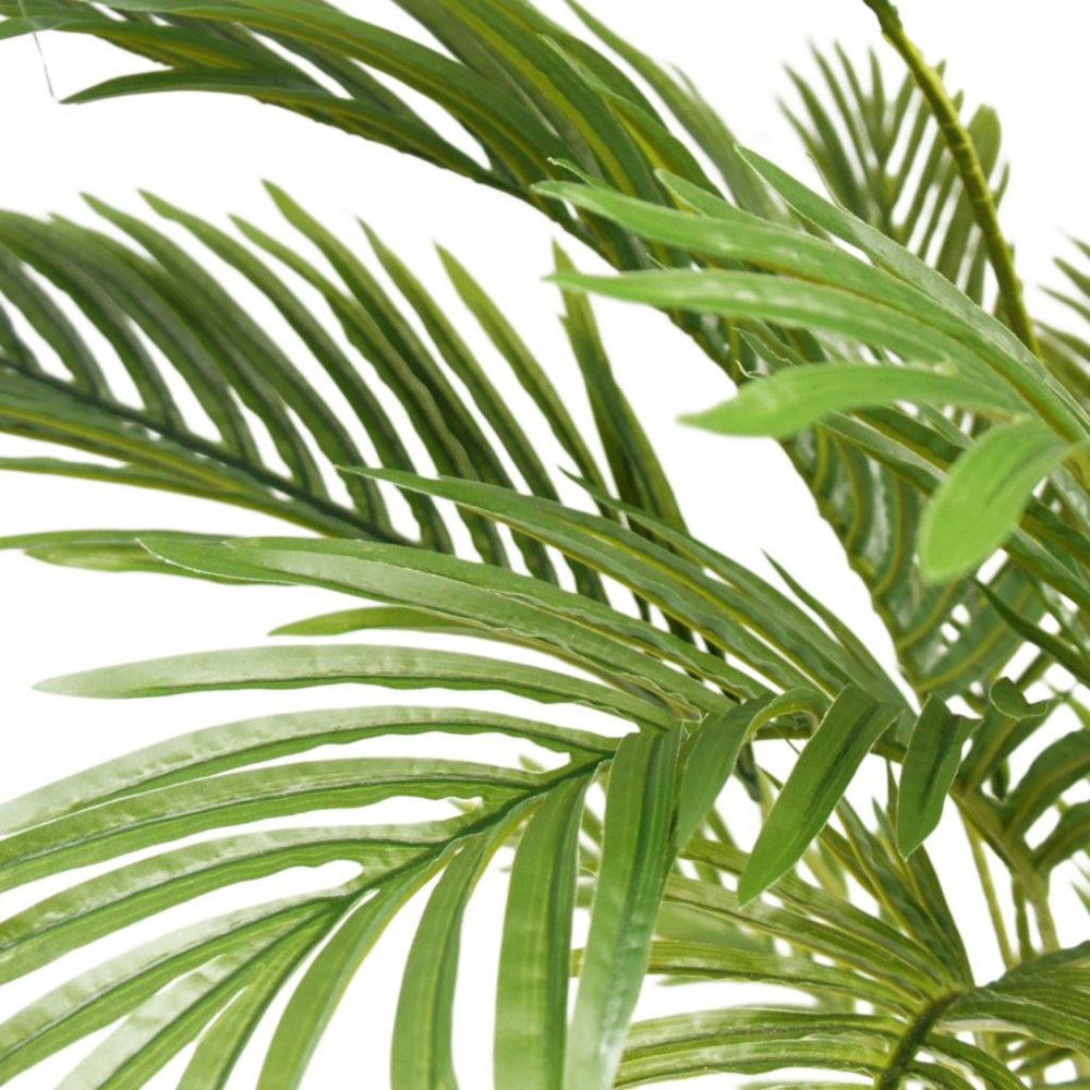 Green Artificial Palm Tree in Cylindrical Black Pot - 71-inch