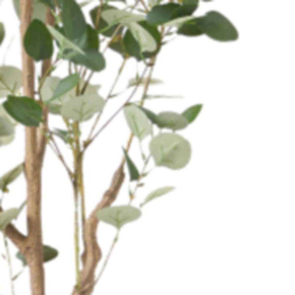 Green Artificial Eucalyptus Tree in Cylindrical Black Pot - 71-inch