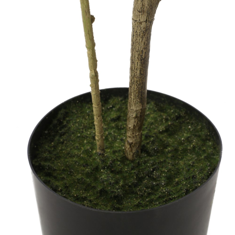 Green Artificial in Cylindrical Black Pot - 47-inch