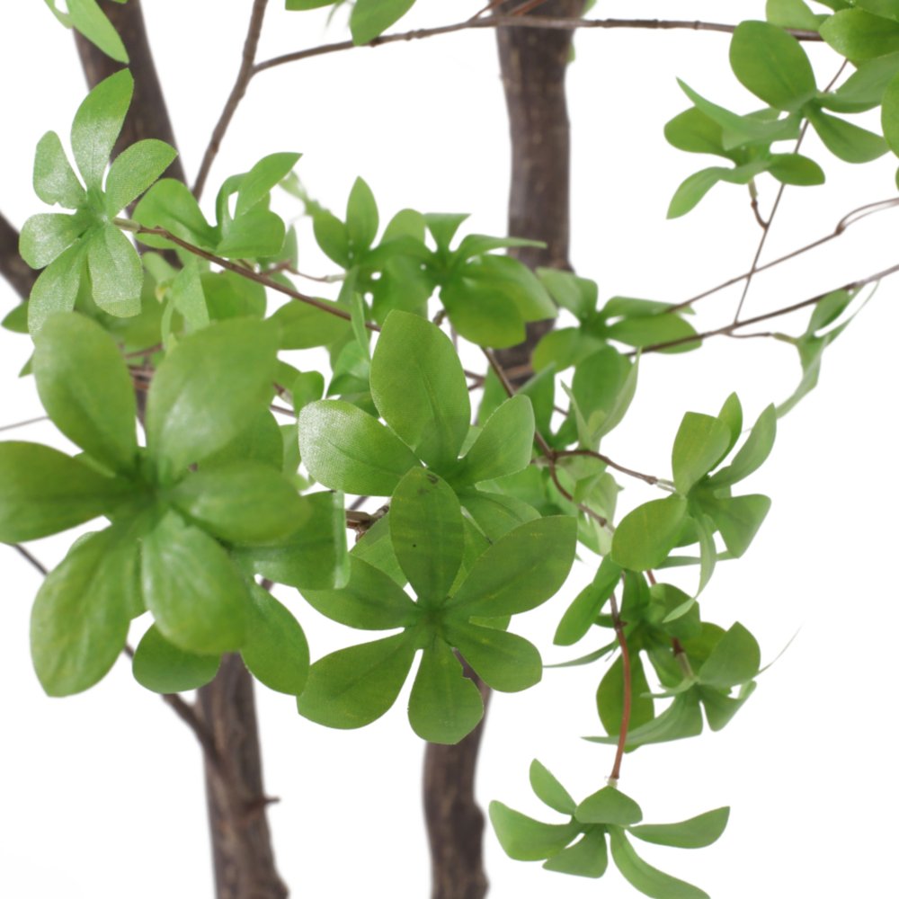 Green Artificial in Cylindrical Black Pot - 118-inch