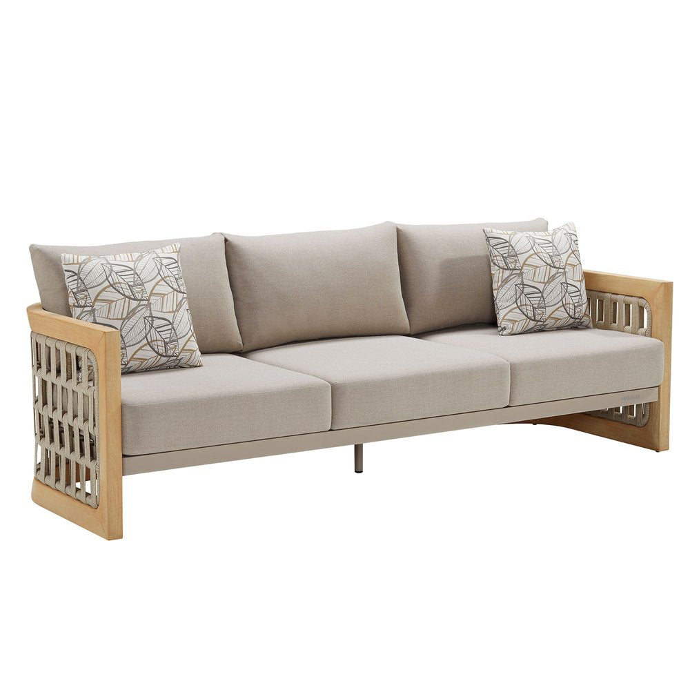 Four Piece Almond Outdoor Patio Set with Table